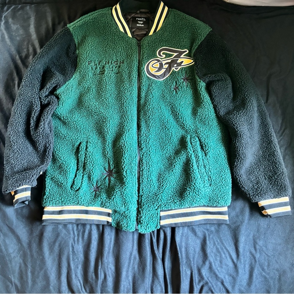 Green and Black Varsity Jacket